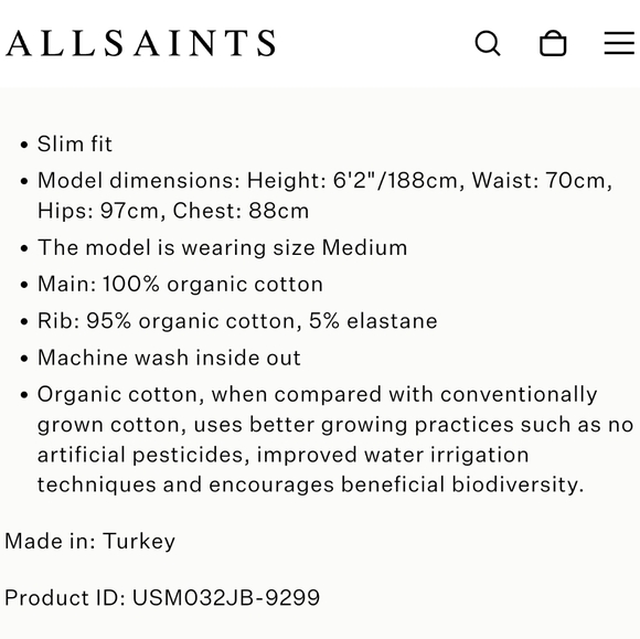 ALLSAINTS Brace Hoodie in Flint Gray - Picture 12 of 12